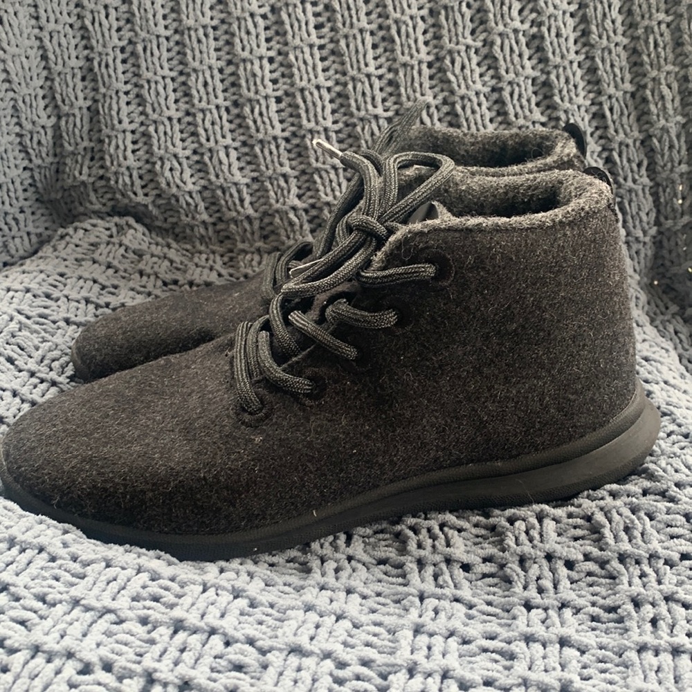 Allbirds Wool Runner Up Mizzle Dark Gray High Tops W8